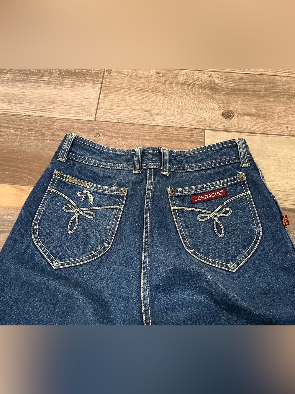 Jordache Vintage Jeans Size 12 X 31 80s Horse Head Logo Denim Hong Kong